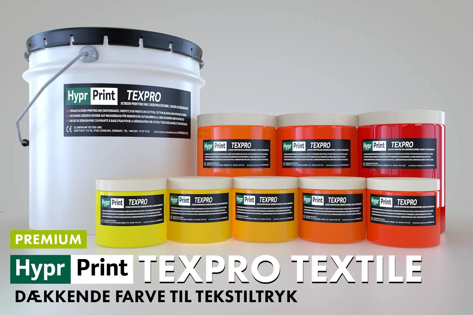 TEXPRO Dækkende serigrafifarve til tekstiltryk